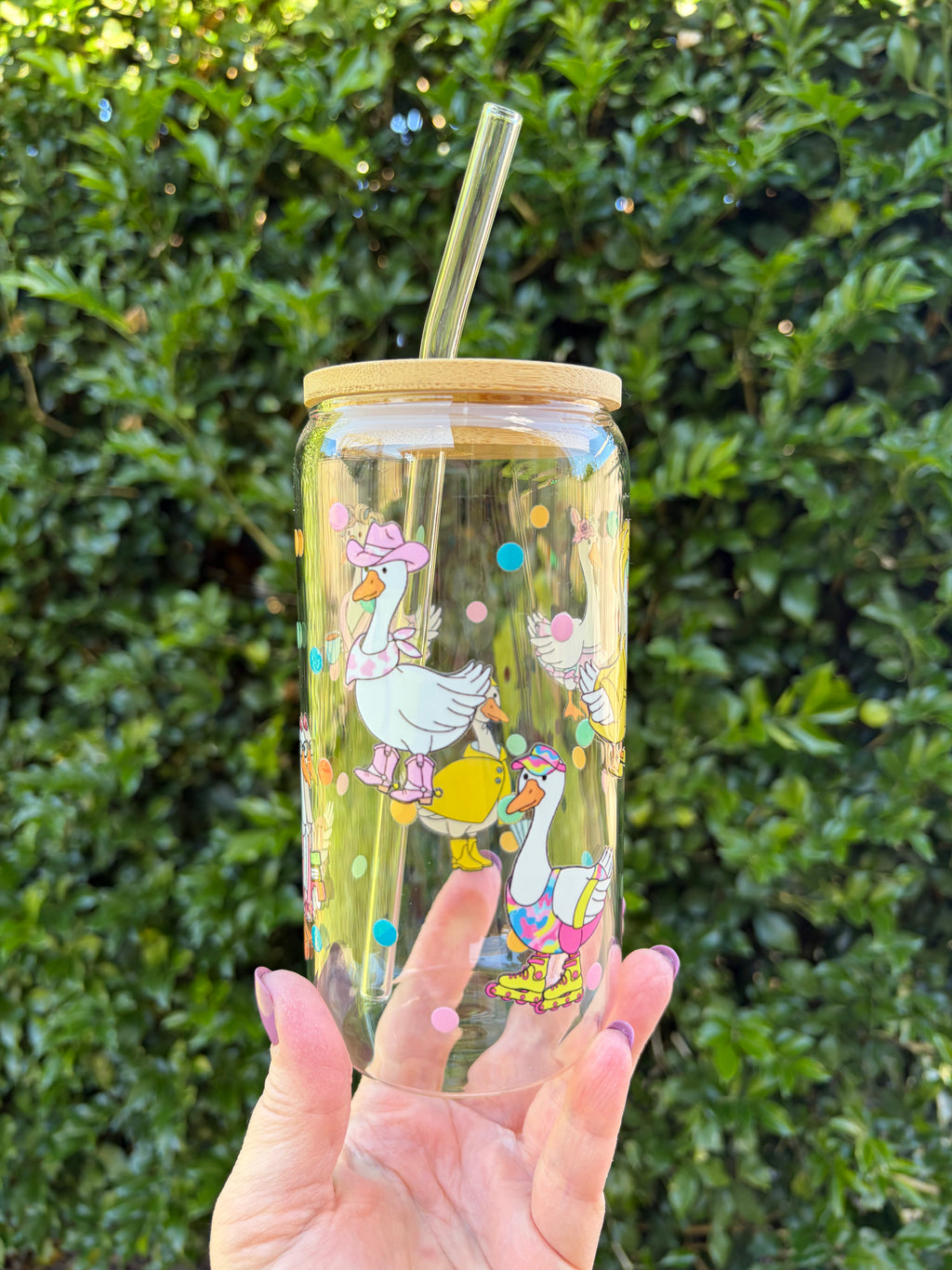 Goose & Glam Glass Tumbler