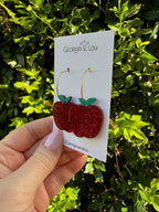 An Apple for the Teacher Hoop Earrings