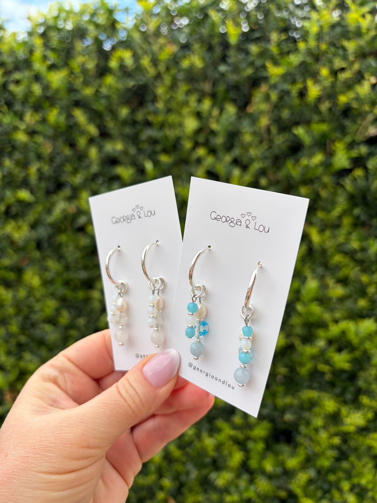 Pearl Blossom Huggie Hoops