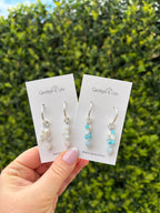 Pearl Blossom Huggie Hoops