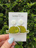 Green Sheep Earrings