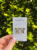 Silver Bow Huggie Hoops