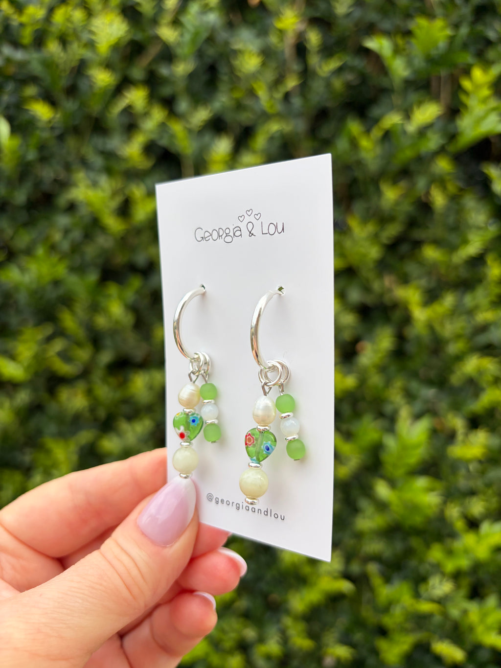 Pearl Blossom Huggie Hoops