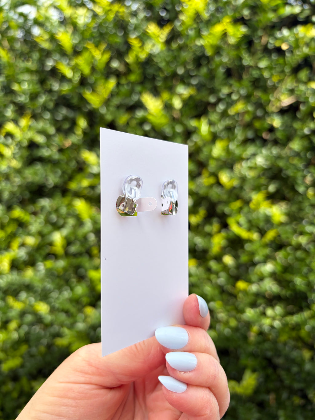 Patterned Stud Clip On Earrings