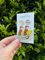 Curious George Inspired Earrings