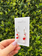 Pearl Blossom Huggie Hoops