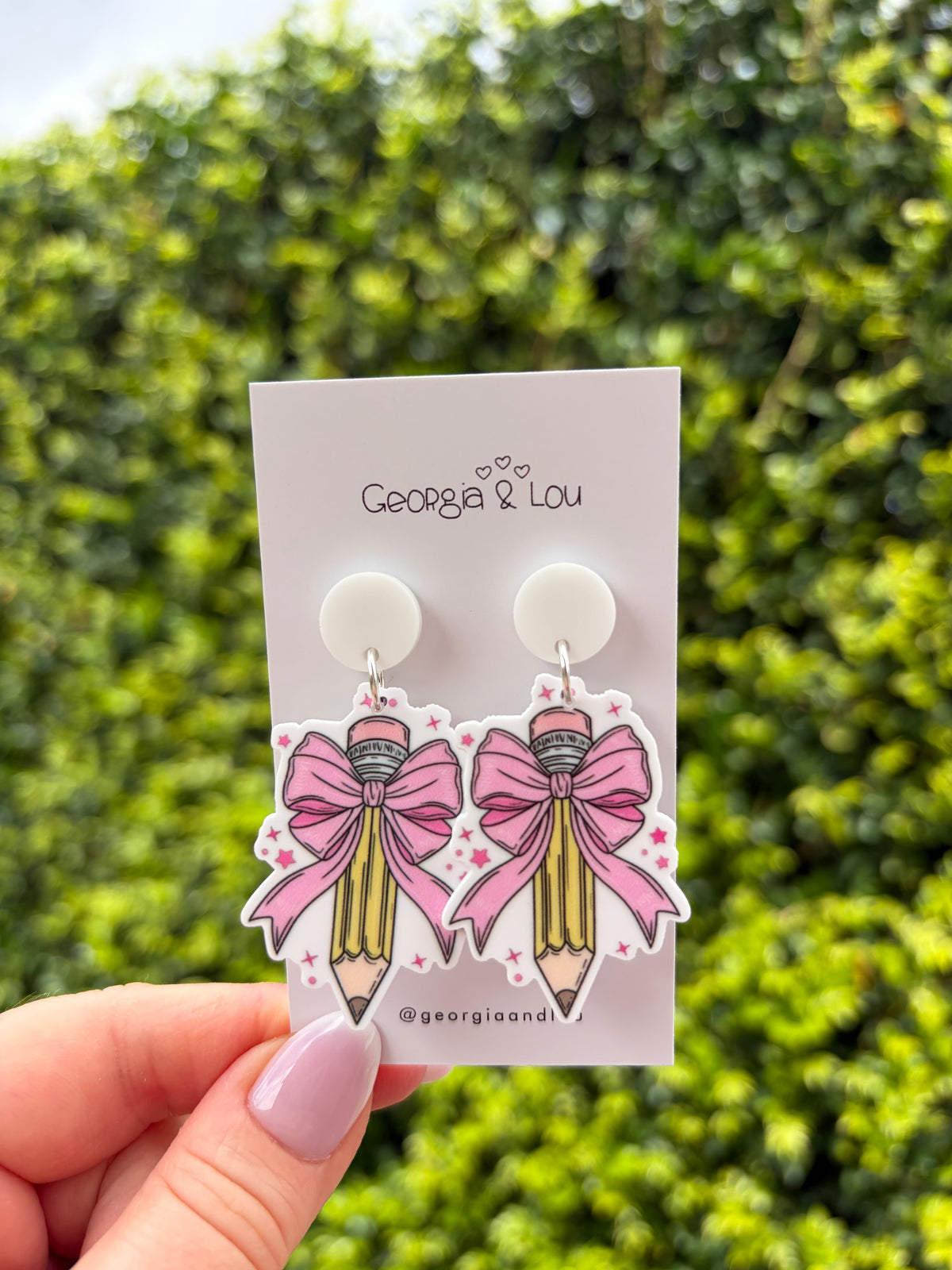 Bow-tiful Pencil Earrings