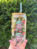 Reading Is My Jam Glass Tumbler