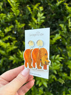 Brown Bear Earrings