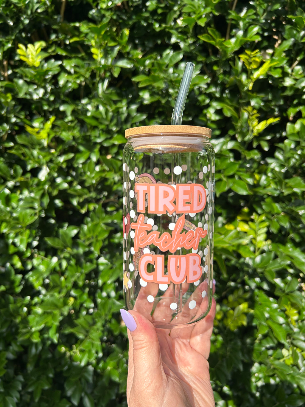 Tired Teacher Club Tumbler