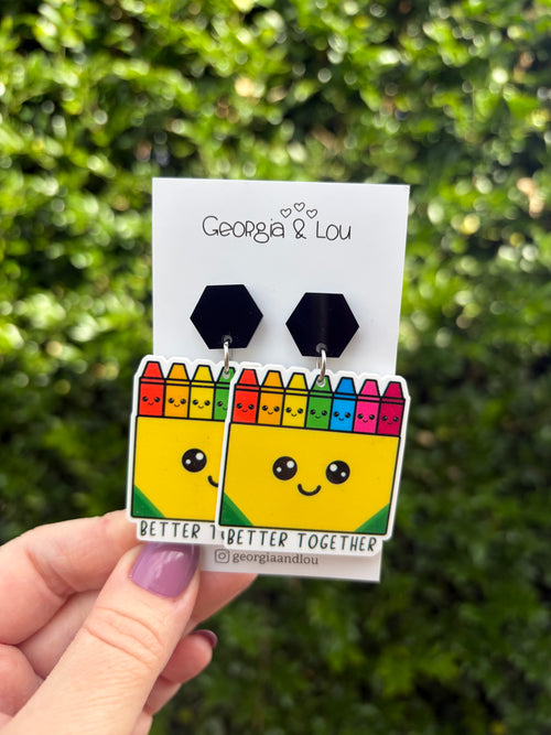 Better Together Crayon Earrings