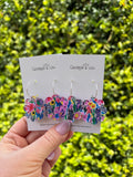 Spring Garden Hoop Earrings