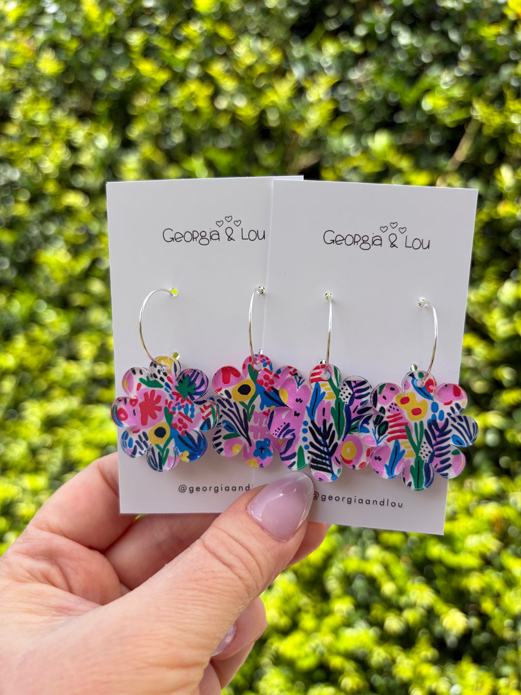 Spring Garden Hoop Earrings