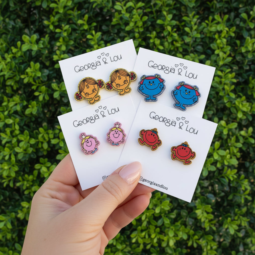 Miss Inspired Character Stud Earrings