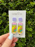 Smiley Pencil Earrings