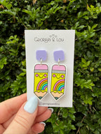 Smiley Pencil Earrings