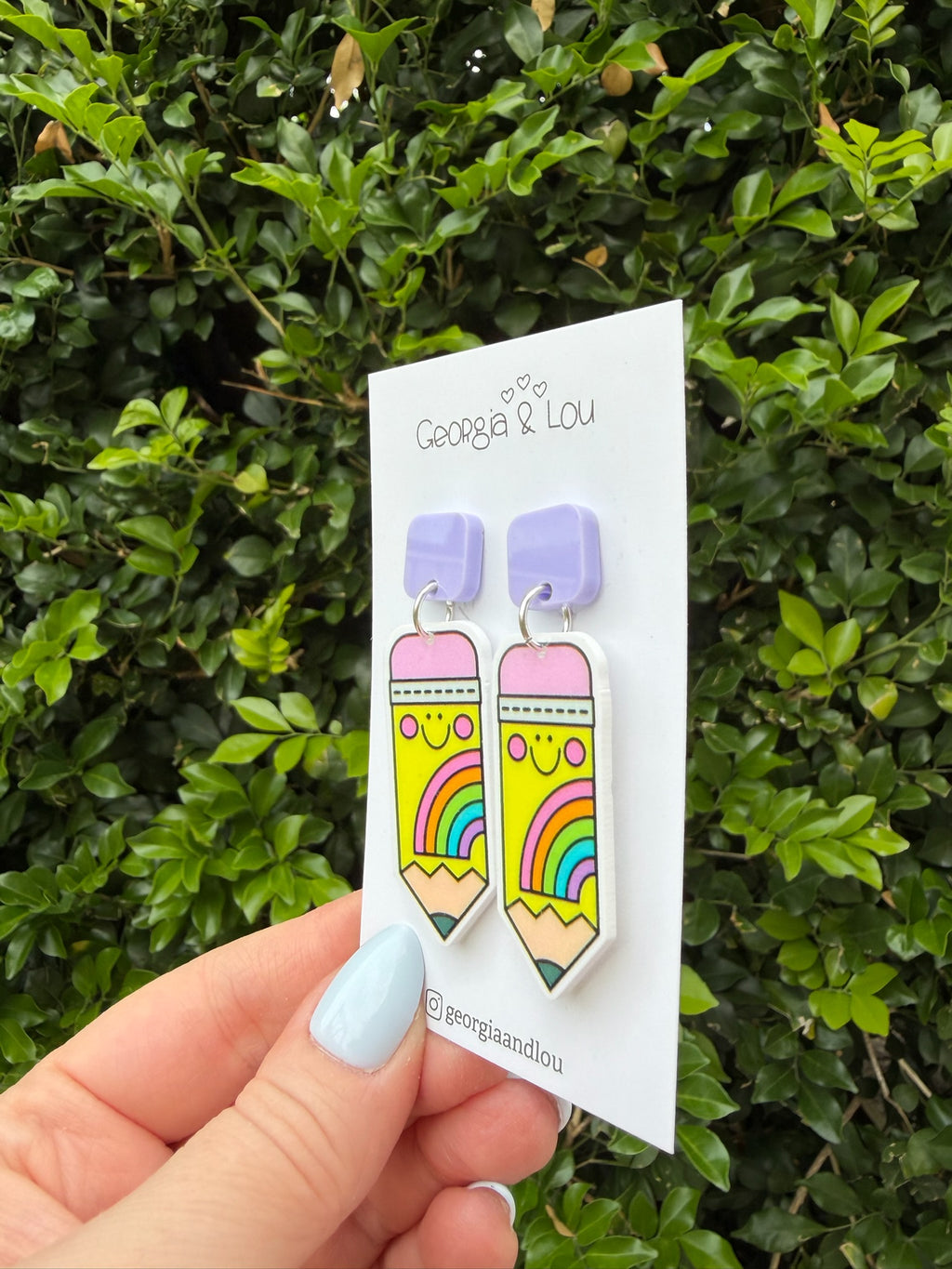 Smiley Pencil Earrings