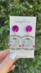 So Many Books So Little Time Earrings