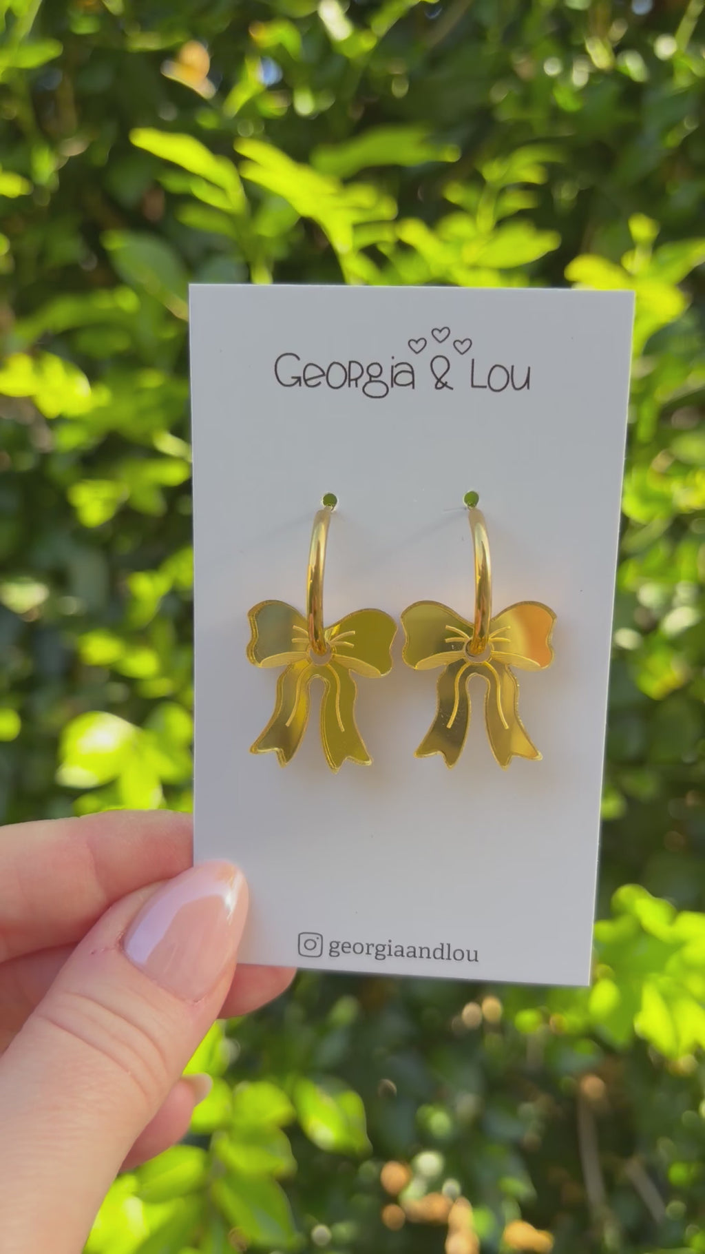 Gold Bow Huggie Hoops