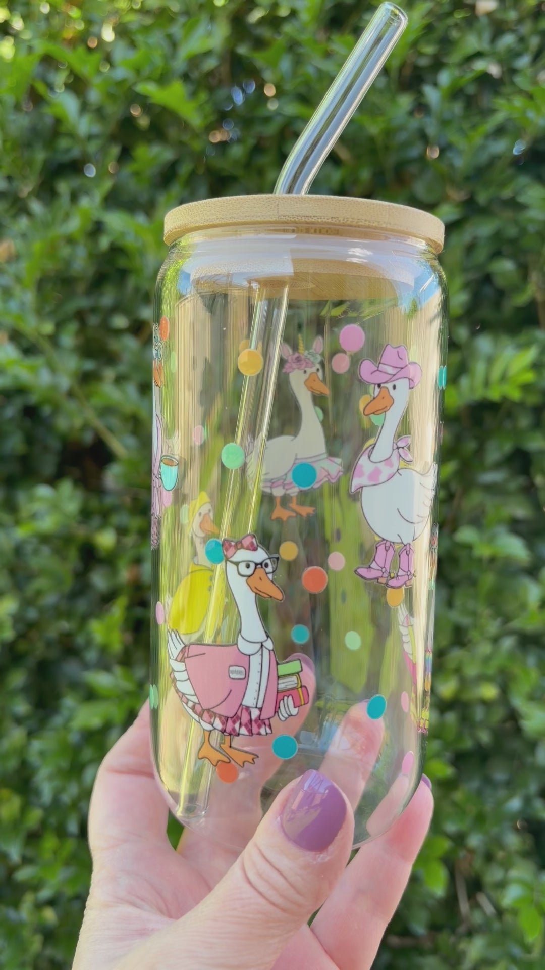 Goose & Glam Glass Tumbler